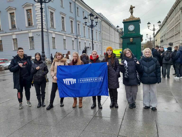 4 ноября Патриотический отряд СПбГУВМ участвовал в проведении акции, посвященной Дню народного единства